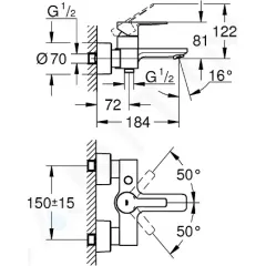 Grohe Vanová baterie, chrom 33849001