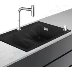Hansgrohe Set dřezu a baterie C51-F635-09, grafitová černá/chrom 43220000