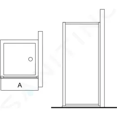 Ideal Standard Pevná stěna 80 cm, lesklá stříbrná/čiré sklo L6400EO