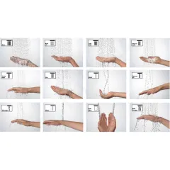 Hansgrohe Hlavová sprcha 460, 1 proud, rameno 46 cm, černá/chrom 24003600