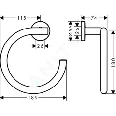 Hansgrohe Kruh na ručník, chrom 41724000