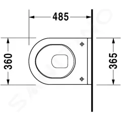 Duravit Závěsné WC, bílá 2202090000