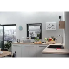 Hansgrohe Dřezová baterie M429-H220 s výsuvnou sprškou, vzhled nerezu 71800800