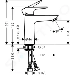 Hansgrohe Umyvadlová baterie, CoolStart, chrom 71714000