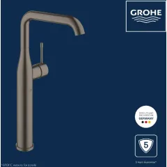 Grohe Páková umyvadlová baterie XL, kartáčovaný tmavý grafit 32901AL1