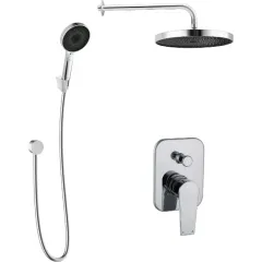 kielle Sprchový set s baterií pod omítku, pro 2 spotřebiče, s příslušenstvím a tělesem, chrom 20623SP40