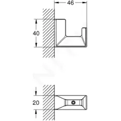 Grohe Háček na koupací plášť, chrom 40782000