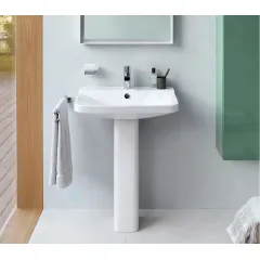 Duravit Umyvadlo 650x500 mm, s přepadem, s otvorem pro baterii, bílá 2331650000