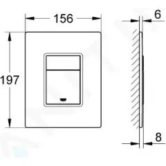 Grohe Ovládací tlačítko, moonwhite 38845LS0