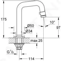 Grohe Univerzální stojánkový ventil, chrom 20202000