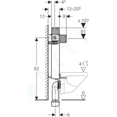 Geberit Předstěnová instalace pro závěsné WC, výška 98 cm 110.010.00.1