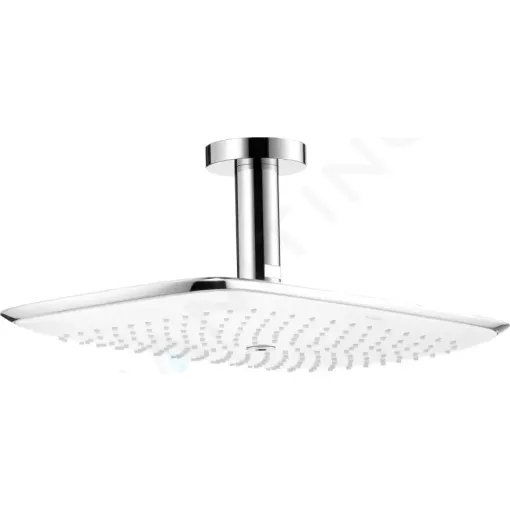 Hansgrohe Hlavová sprcha 400, 1 proud, přívod od stropu 100 mm, bílá/chrom 27390400
