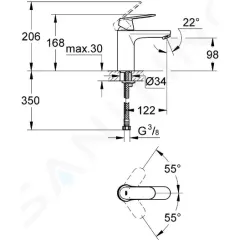 Grohe Umyvadlová baterie, chrom 23327000