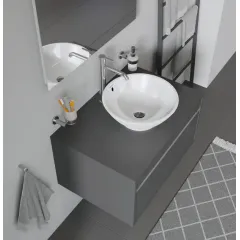 Duravit Umyvadlo na desku, průměr 42 cm, s přepadem, bílá 0325420000