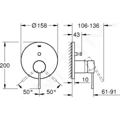 Grohe Baterie pod omítku pro 2 spotřebiče, kartáčovaný Warm Sunset 24058DL1