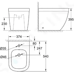 Grohe Stojící bidet s přepadem, alpská bílá 39340000