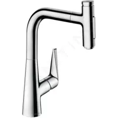 Hansgrohe Dřezová baterie M5117-H220 s výsuvnou sprškou, sBOX, chrom 73868000