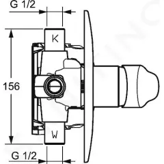 Hansa Sprchová baterie pod omítku, chrom 01859183