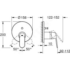 Grohe Baterie pod omítku pro 2 spotřebiče, chrom 24045000