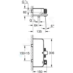 Grohe Termostatická vanová baterie, chrom 34718000