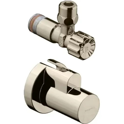 Hansgrohe Rohový ventil s krytkou, kartáčovaný nikl 13954820