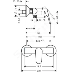 Hansgrohe Sprchová baterie, chrom 31960000