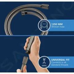 Grohe Silverflex sprchová hadice 125 cm, tmavý grafit 28362A00