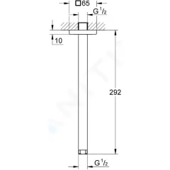 Grohe Stropní výpusť, 29 cm, chrom 27484000
