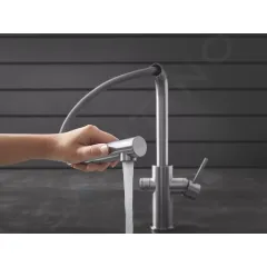 Grohe Dřezová baterie Connected, s chladícím zařízením a filtrací, supersteel 31539DC0
