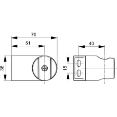 Ideal Standard Držák sprchy otočný, chrom B0029AA