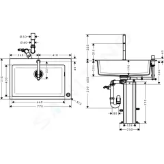 Hansgrohe Set dřezu a baterie C51-F660-07, grafitová černá/chrom 43218000