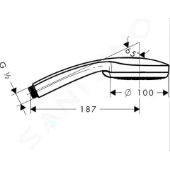 Hansgrohe Sprchová hlavice Vario, 4 proudy, EcoSmart, chrom 28537000