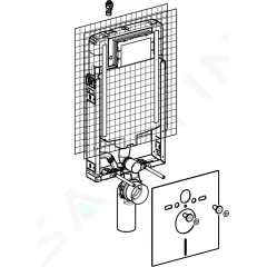 Geberit Předstěnová instalace pro závěsné WC, výška 1,09 m 110.790.00.1