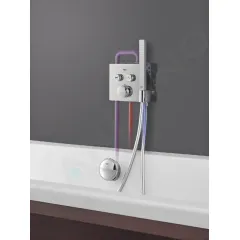 Grohe Termostatická vanová baterie pod omítku, se 2 ventily a držákem pro sprchu, chrom 29125000