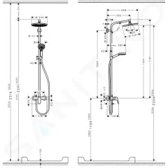 Hansgrohe Sprchový set Showerpipe S 240 s baterií, chrom 27269000