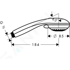 Hansgrohe Sprchová hlavice Vario, 2 proudy, chrom 28562000
