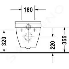 Duravit Závěsné WC, bílá 2202090000