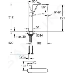 Grohe Baterie pro umyvadlovou mísu, chrom 32618003