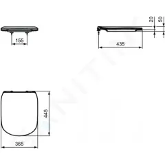 Ideal Standard WC sedátko ultra ploché, softclose, bílá T352701