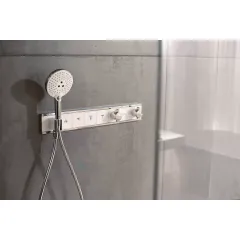 Hansgrohe Sprchová hlavice 120, 3 proudy, EcoSmart, bílá/chrom 26531400