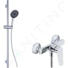 kielle Sprchový set s baterií, tyčí, hadicí a sprchovou hlavicí, chrom 20627SN100