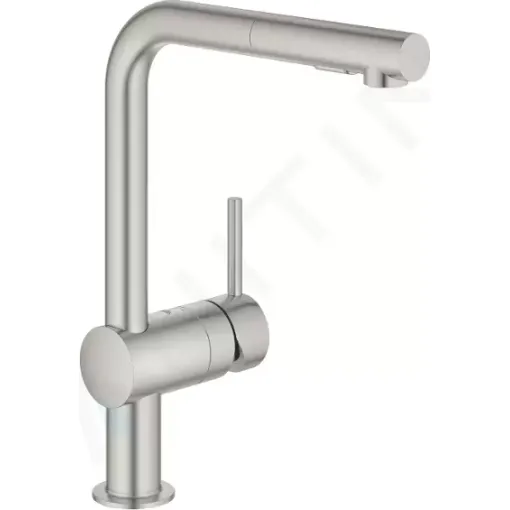 Grohe Dřezová baterie s výsuvnou sprškou, supersteel 30274DC0