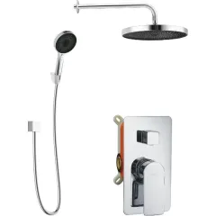 kielle Sprchový set s baterií pod omítku, pro 2 spotřebiče, s příslušenstvím a tělesem, chrom 20618SP40