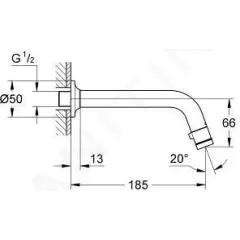 Grohe Univerzální nástěnná baterie, chrom 20203000