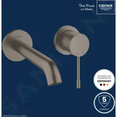Grohe Umyvadlová baterie pod omítku, 2-otvorová instalace, kartáčovaný tmavý grafit 19408AL1