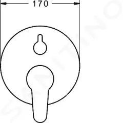 Hansa Baterie pod omítku pro 2 spotřebiče, chrom 81849083