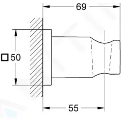 Grohe Nástěnný držák sprchy, chrom 27075000