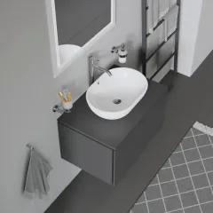Duravit Umyvadlo na desku 50x35 cm, s přepadem, bez otvoru pro baterii, bílá 0335500000