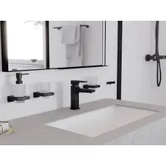 Hansgrohe Dávkovač mýdla s držákem, matné sklo/černá mat 41745670