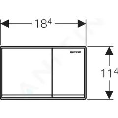 Geberit Ovládací tlačítko splachování, kartáčovaný chrom 115.081.GH.1